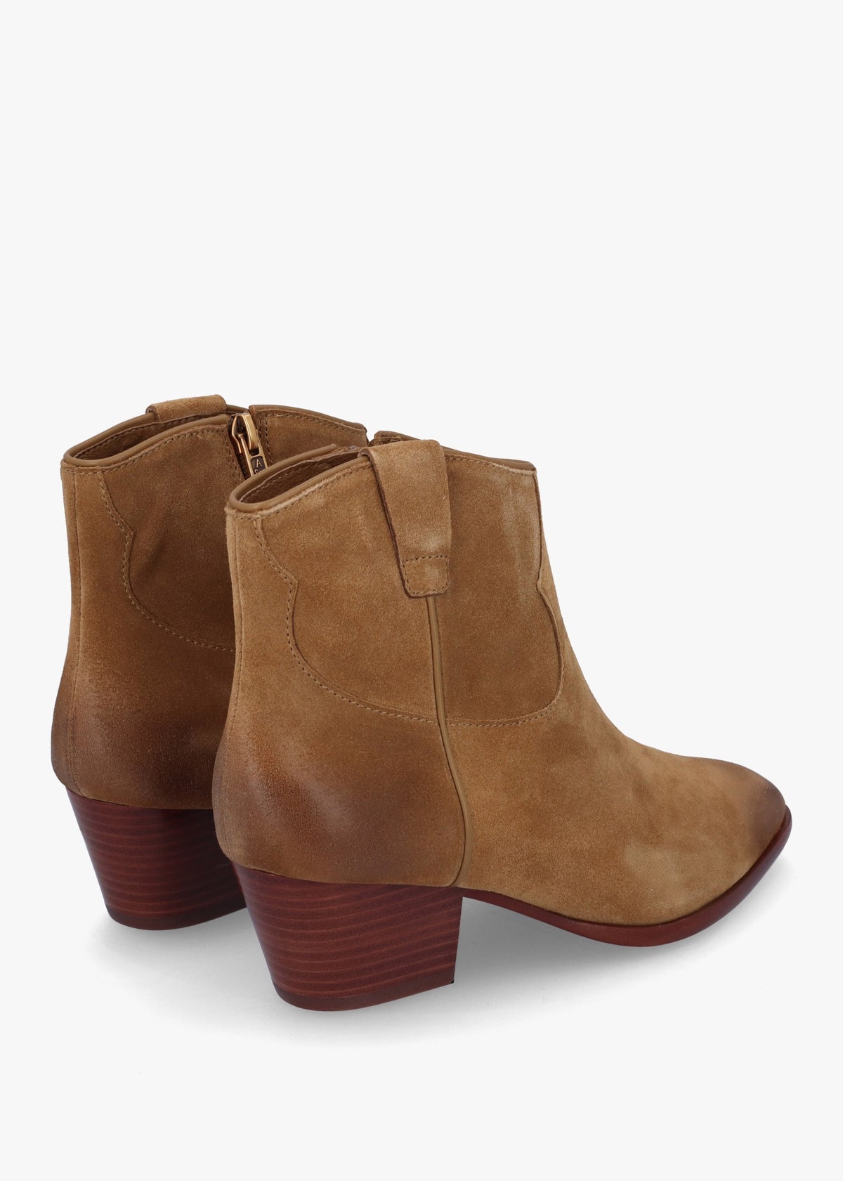 Fame Antilope Suede Western Ankle Boots