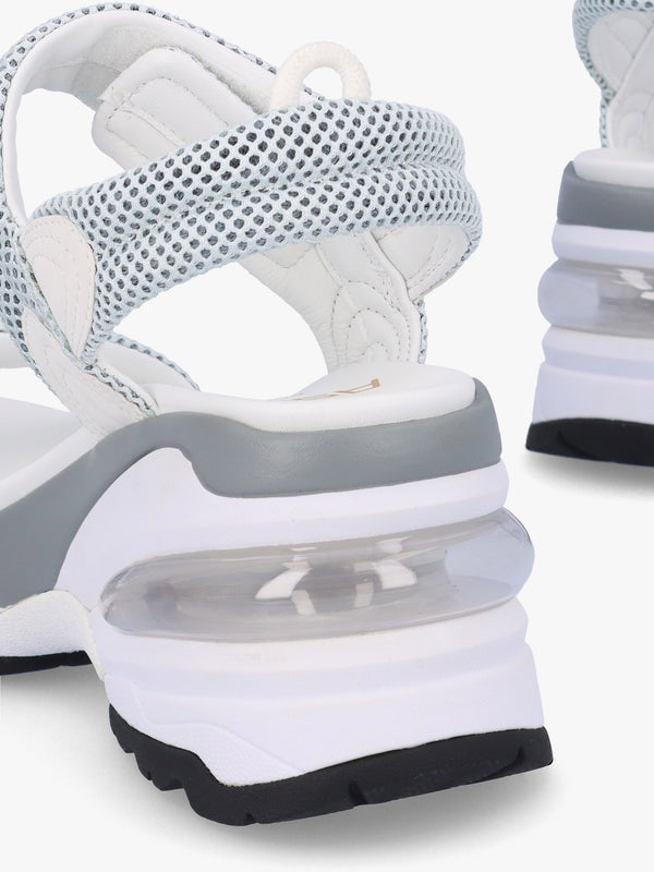 Doxa Illusion White Transparent Wedge Sporty Sandals