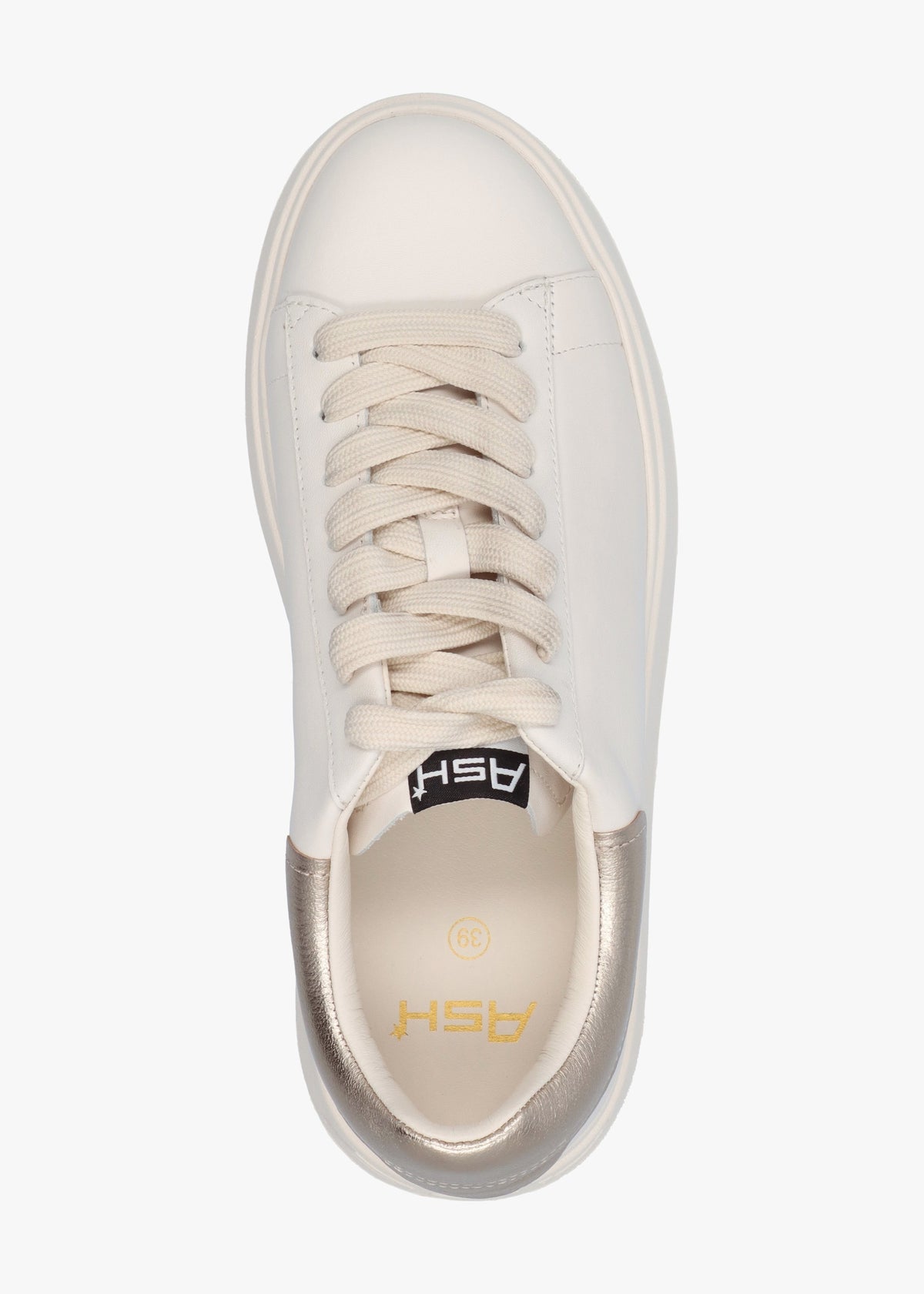 Moby Gardenia Gold Leather Trainers