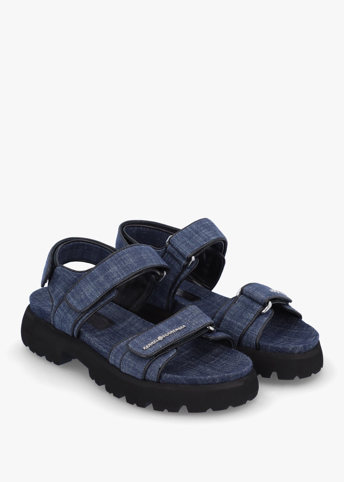 Skill Indigo Denim Chunky Sandals