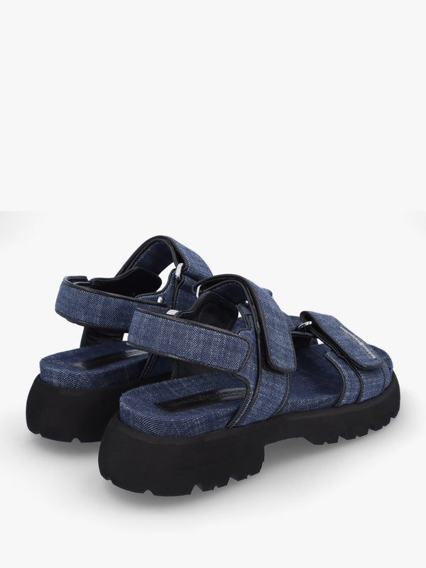 Skill Indigo Denim Chunky Sandals