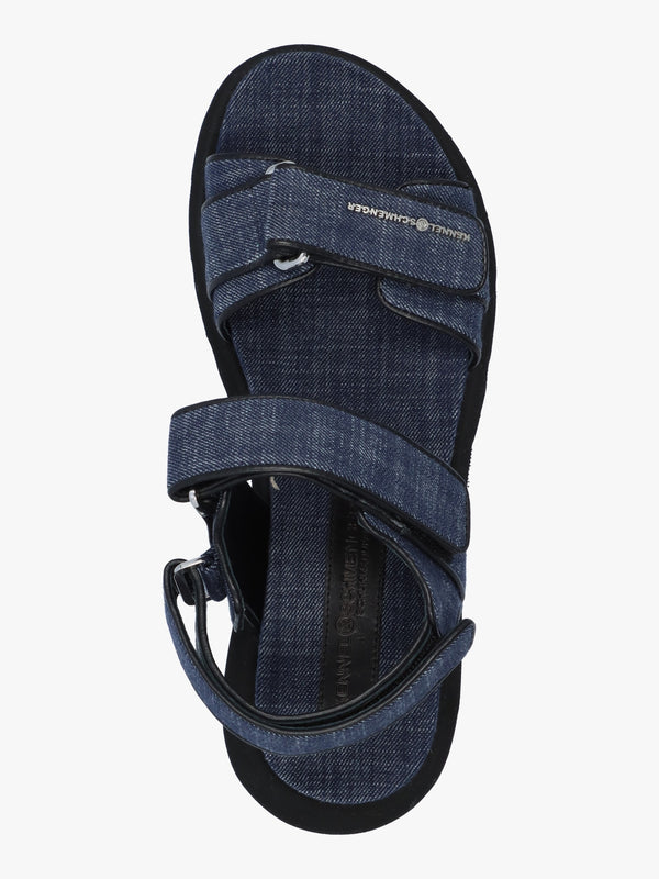 Skill Indigo Denim Chunky Sandals