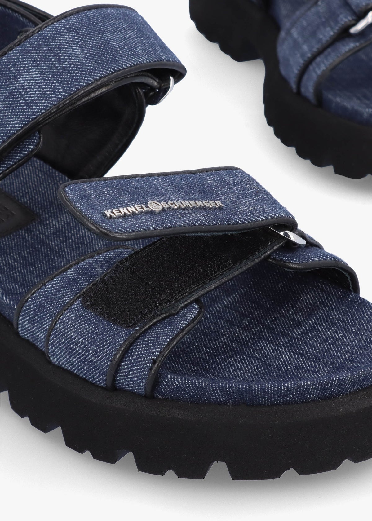 Skill Indigo Denim Chunky Sandals