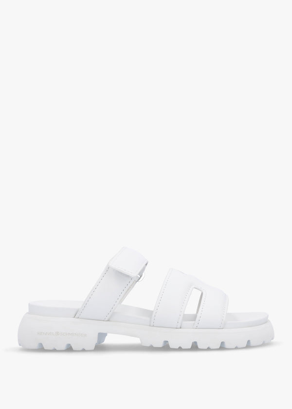 Skill Bianco Leather Chunky Mules