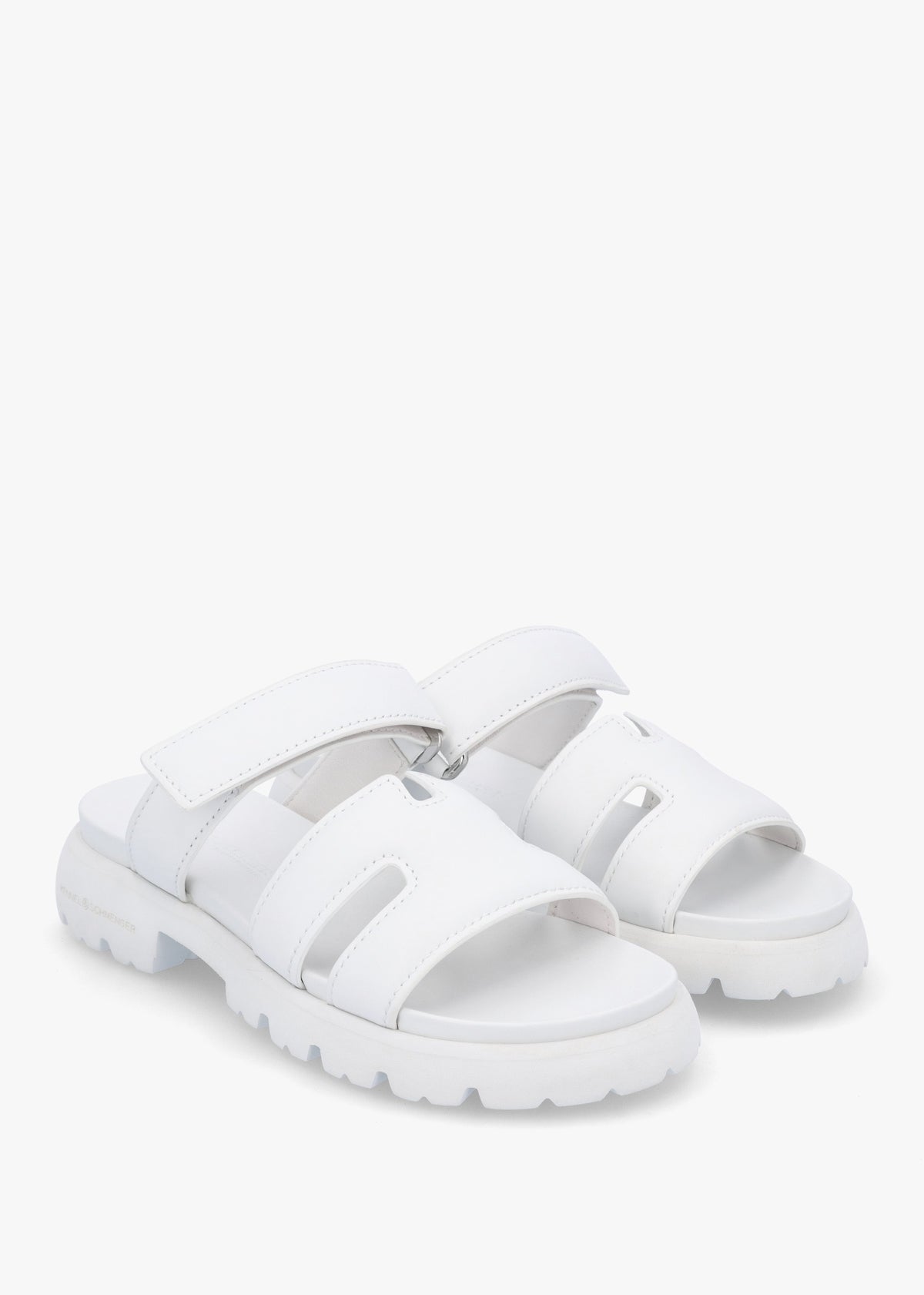 Skill Bianco Leather Chunky Mules