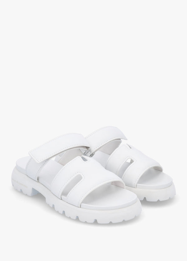 Skill Bianco Leather Chunky Mules