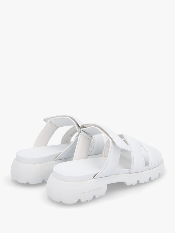 Skill Bianco Leather Chunky Mules