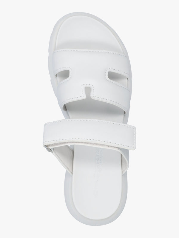 Skill Bianco Leather Chunky Mules