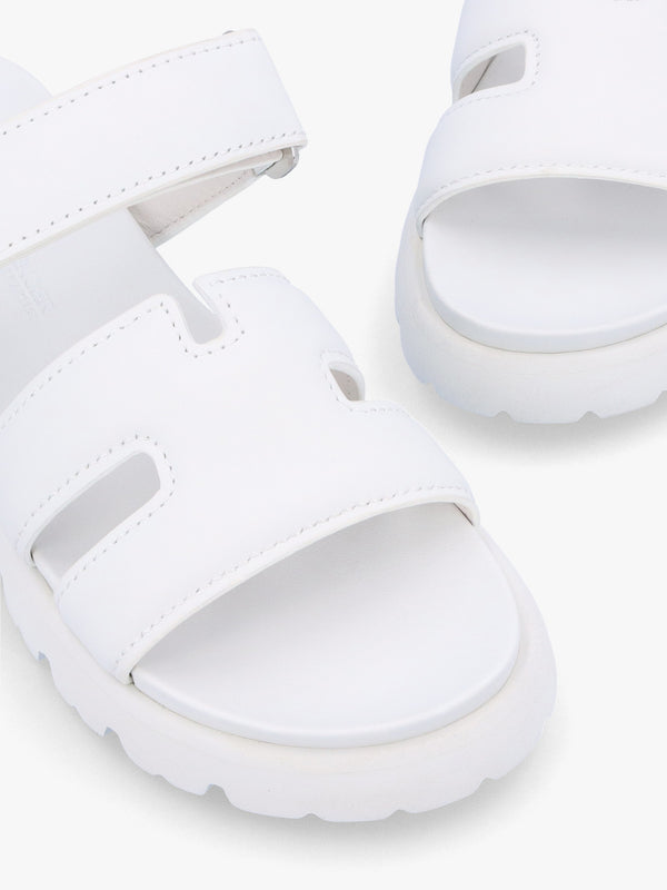 Skill Bianco Leather Chunky Mules