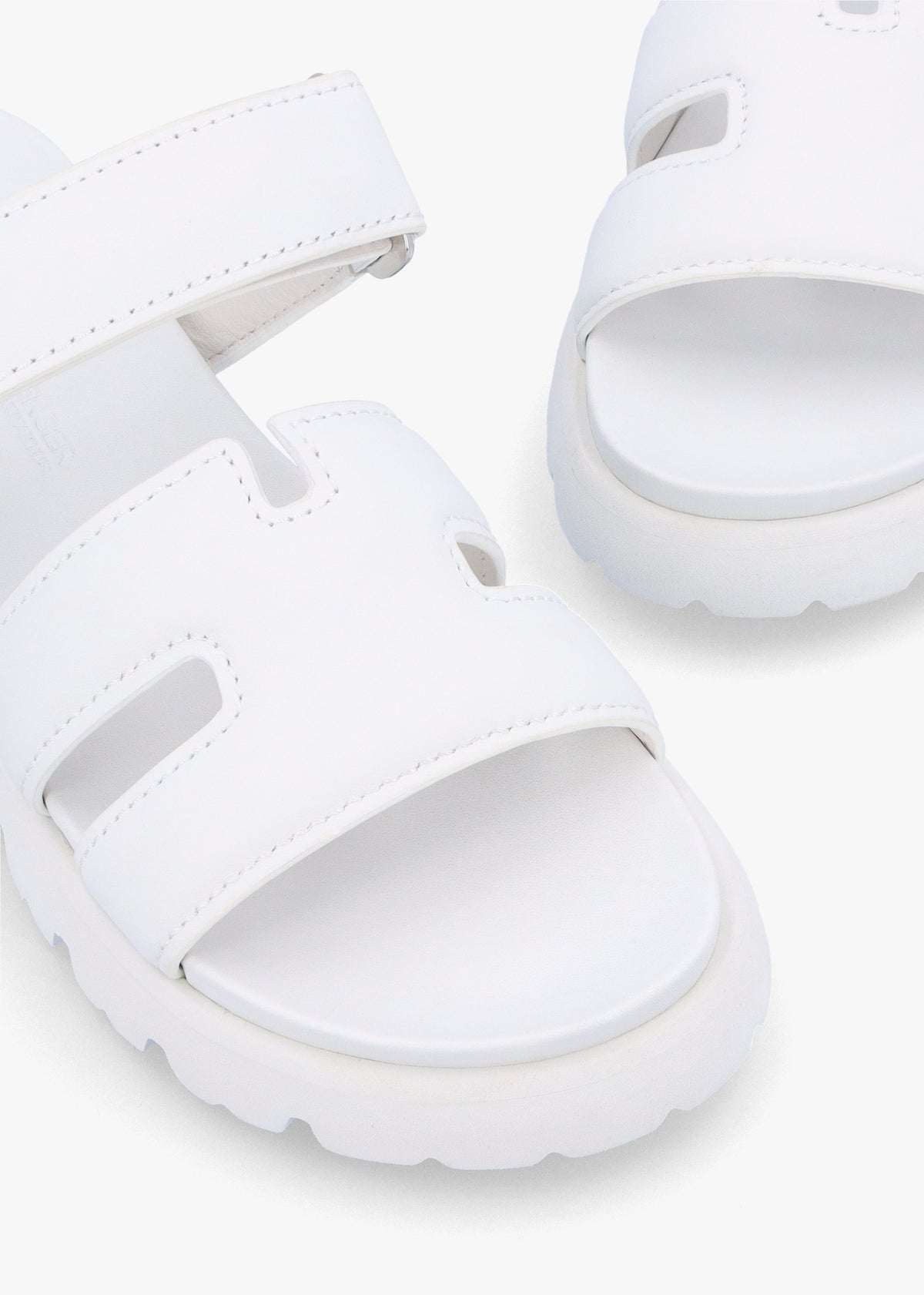 Skill Bianco Leather Chunky Mules