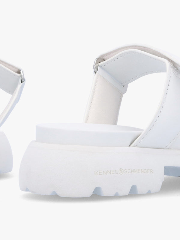 Skill Bianco Leather Chunky Mules