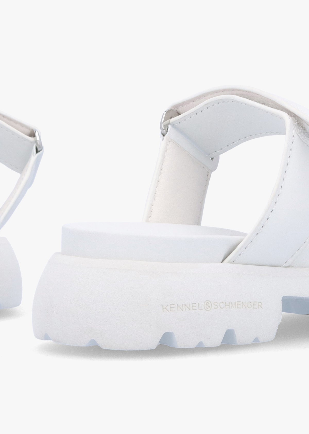 Skill Bianco Leather Chunky Mules