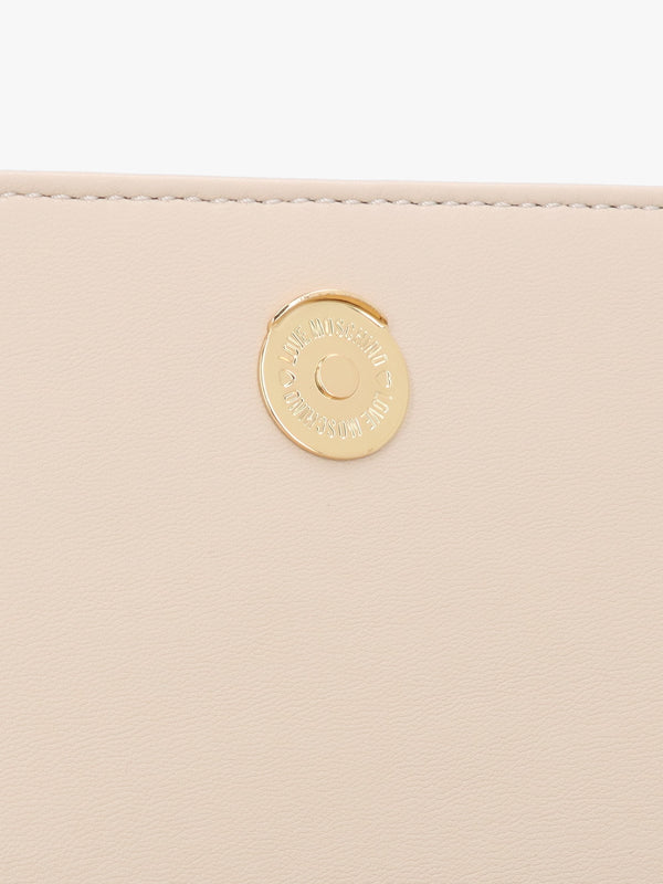 Diamond Quilt Flapover Avorio Cross-Body Bag