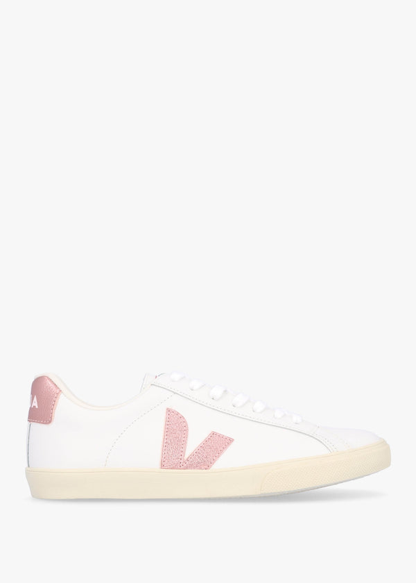 Esplar Logo Leather Extra White Nacre Trainers