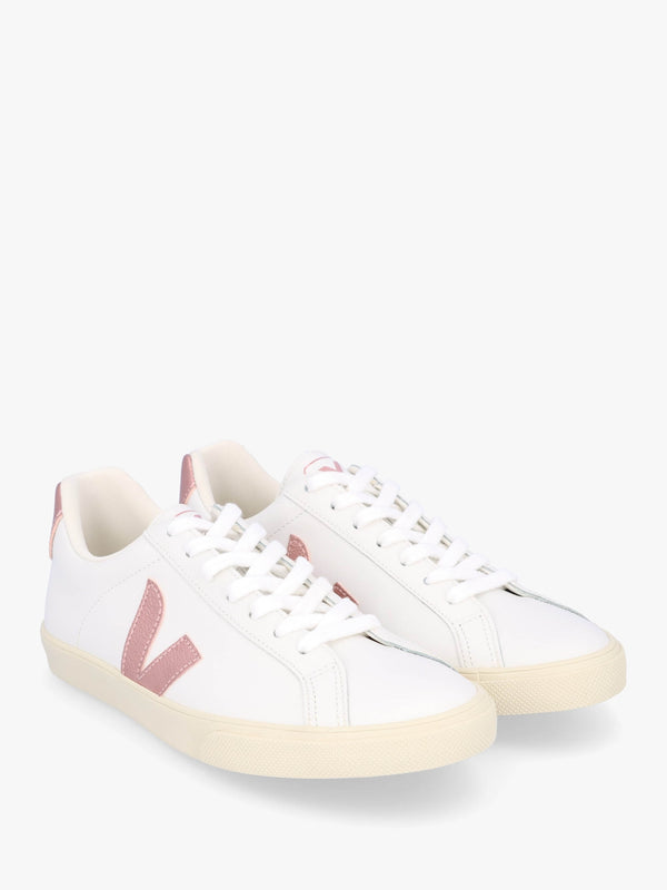 Esplar Logo Leather Extra White Nacre Trainers