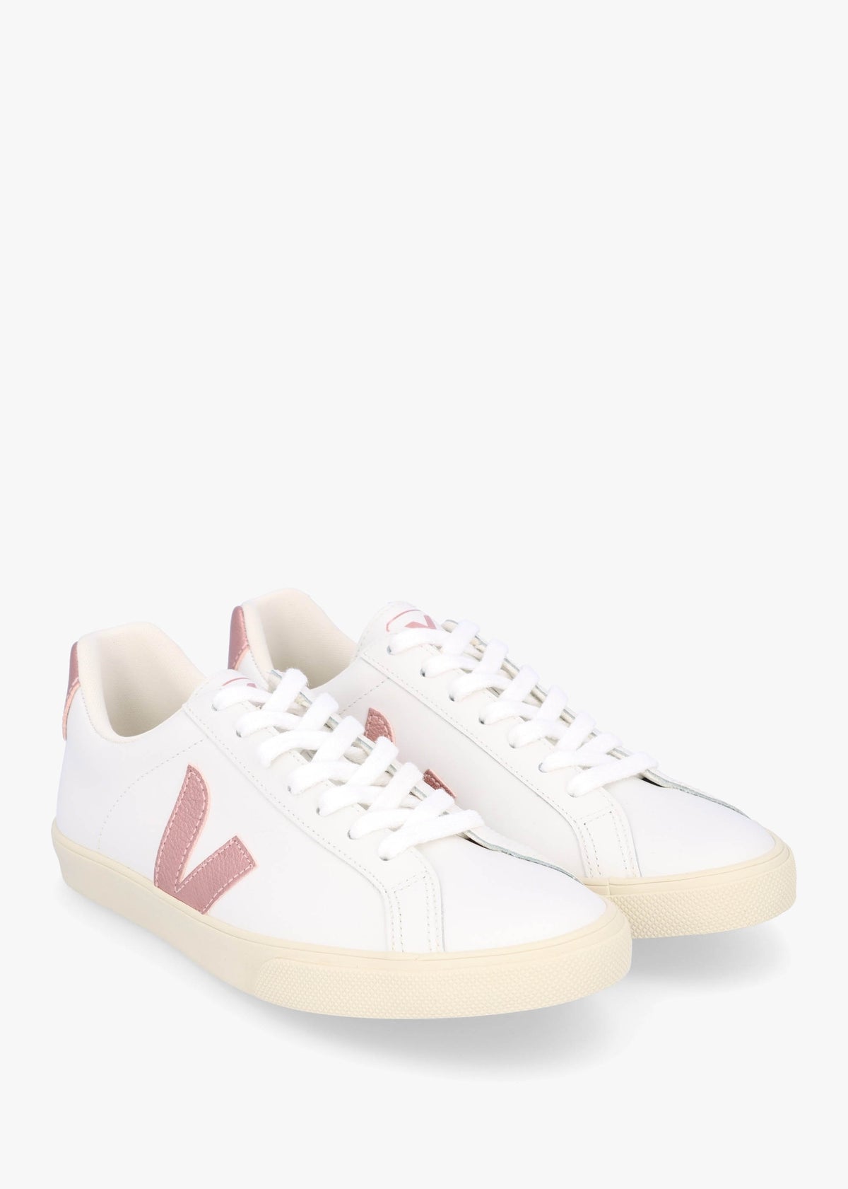 Esplar Logo Leather Extra White Nacre Trainers
