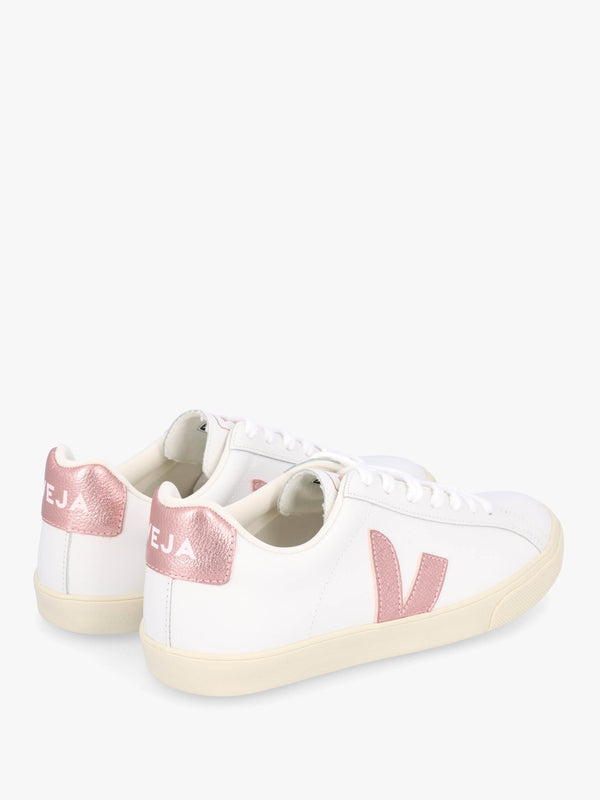Esplar Logo Leather Extra White Nacre Trainers