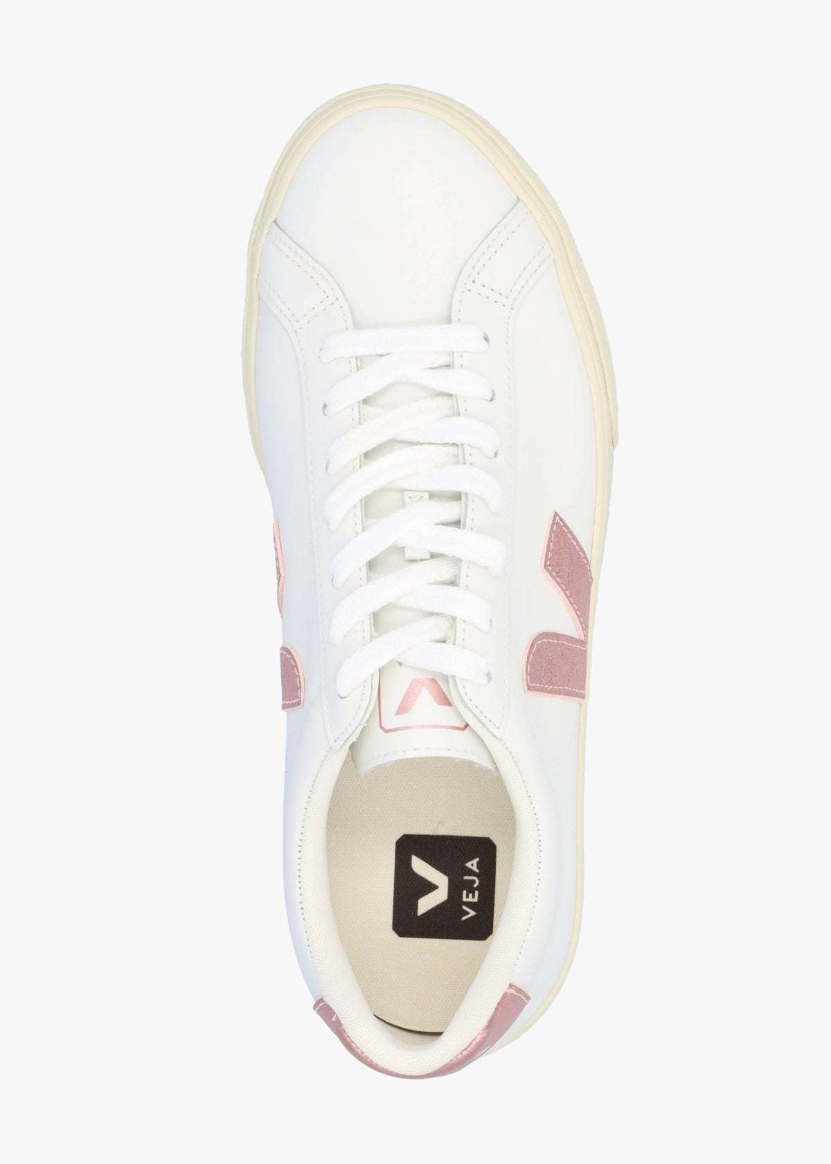 Esplar Logo Leather Extra White Nacre Trainers