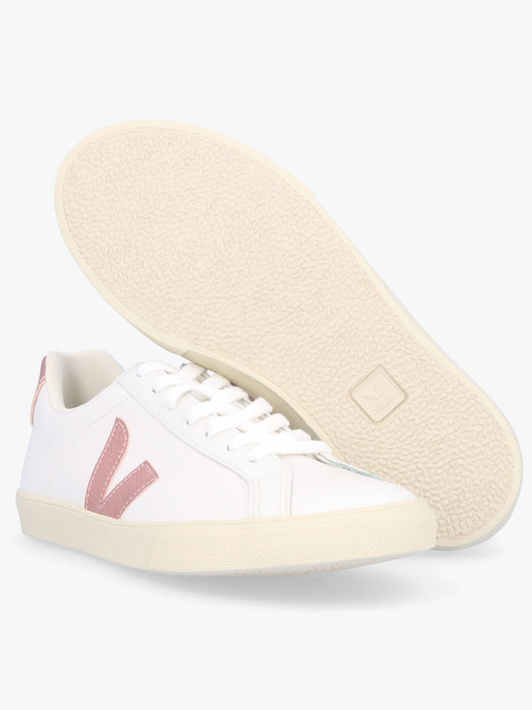 Esplar Logo Leather Extra White Nacre Trainers