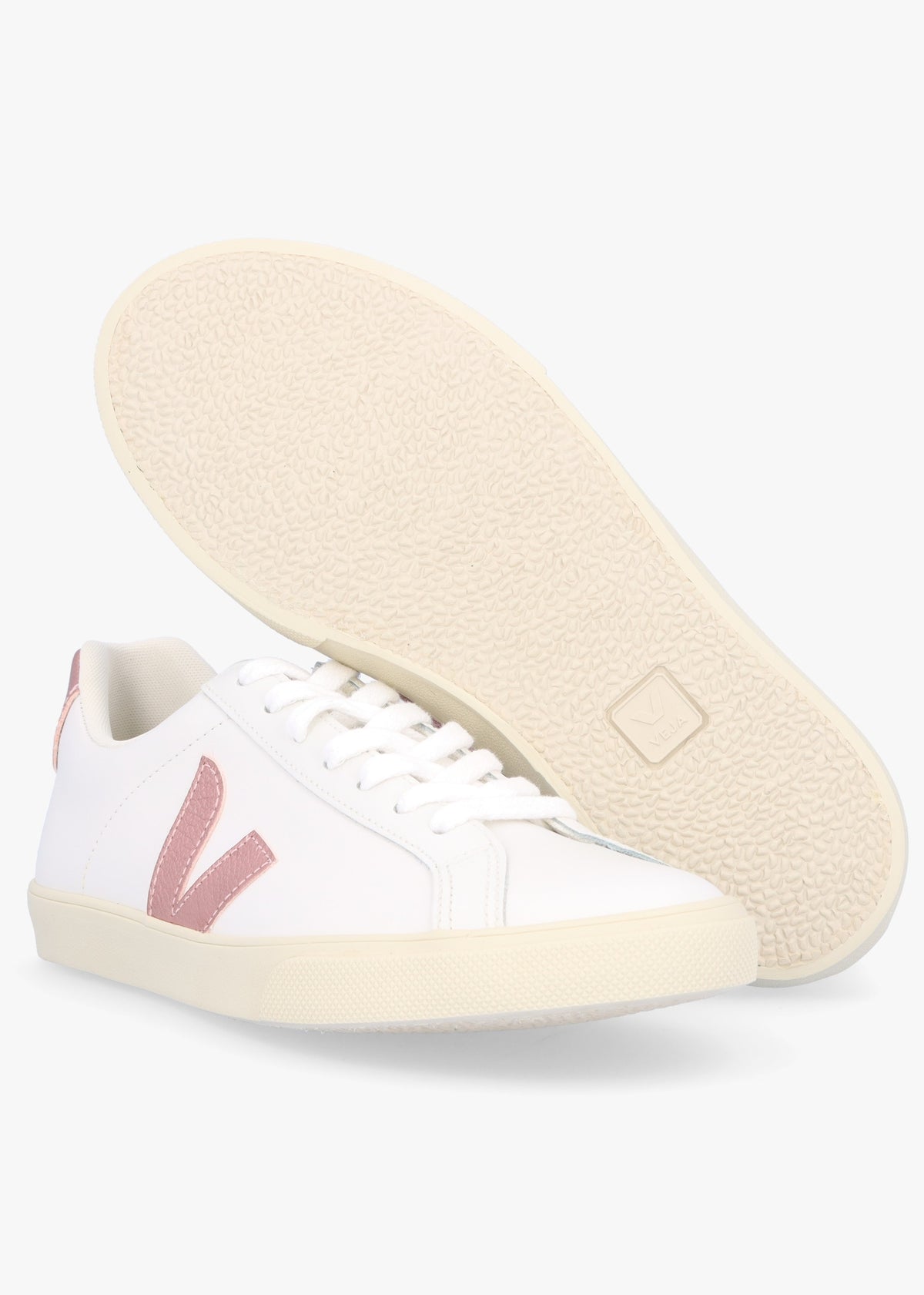 Esplar Logo Leather Extra White Nacre Trainers
