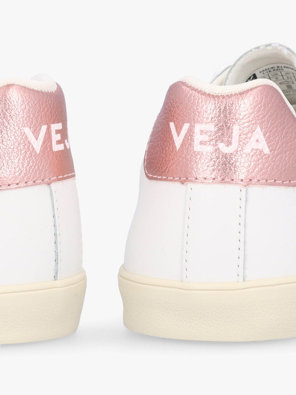 Esplar Logo Leather Extra White Nacre Trainers