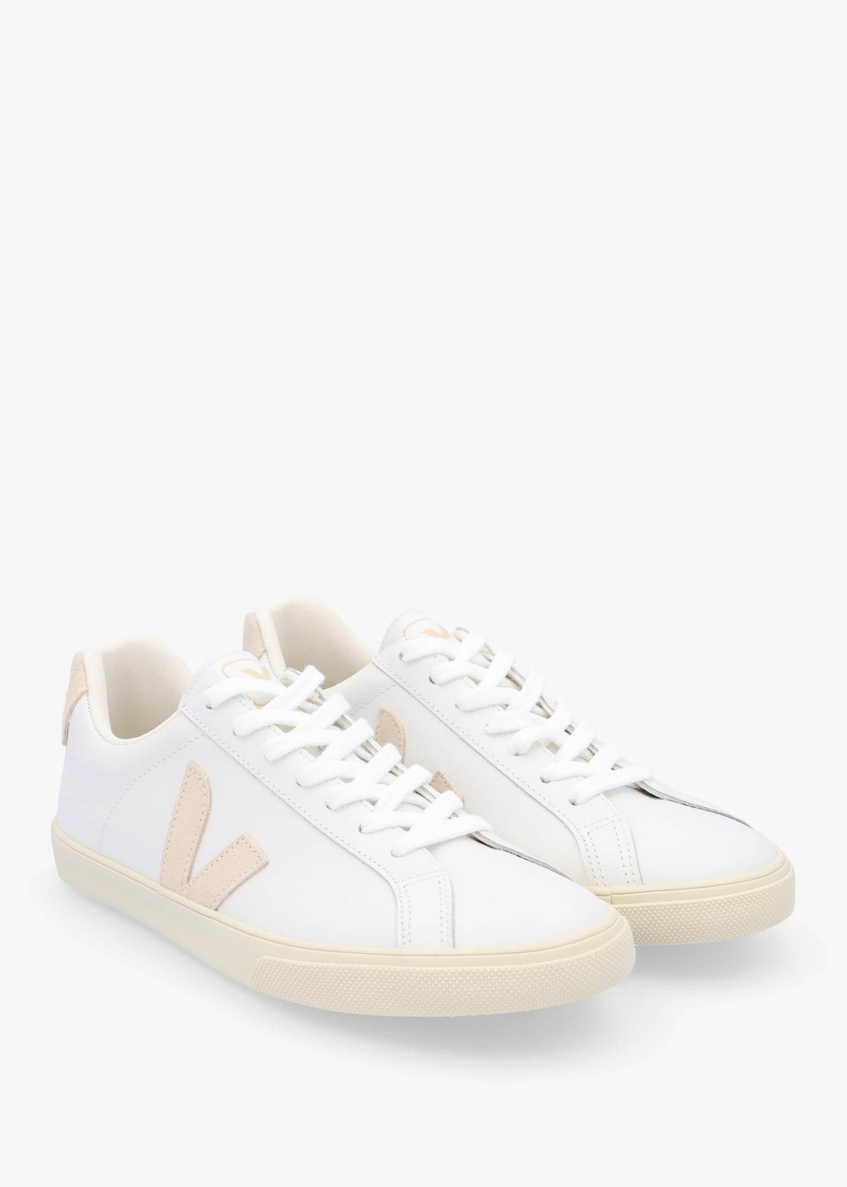 Esplar Logo Leather Extra White Sable Trainers