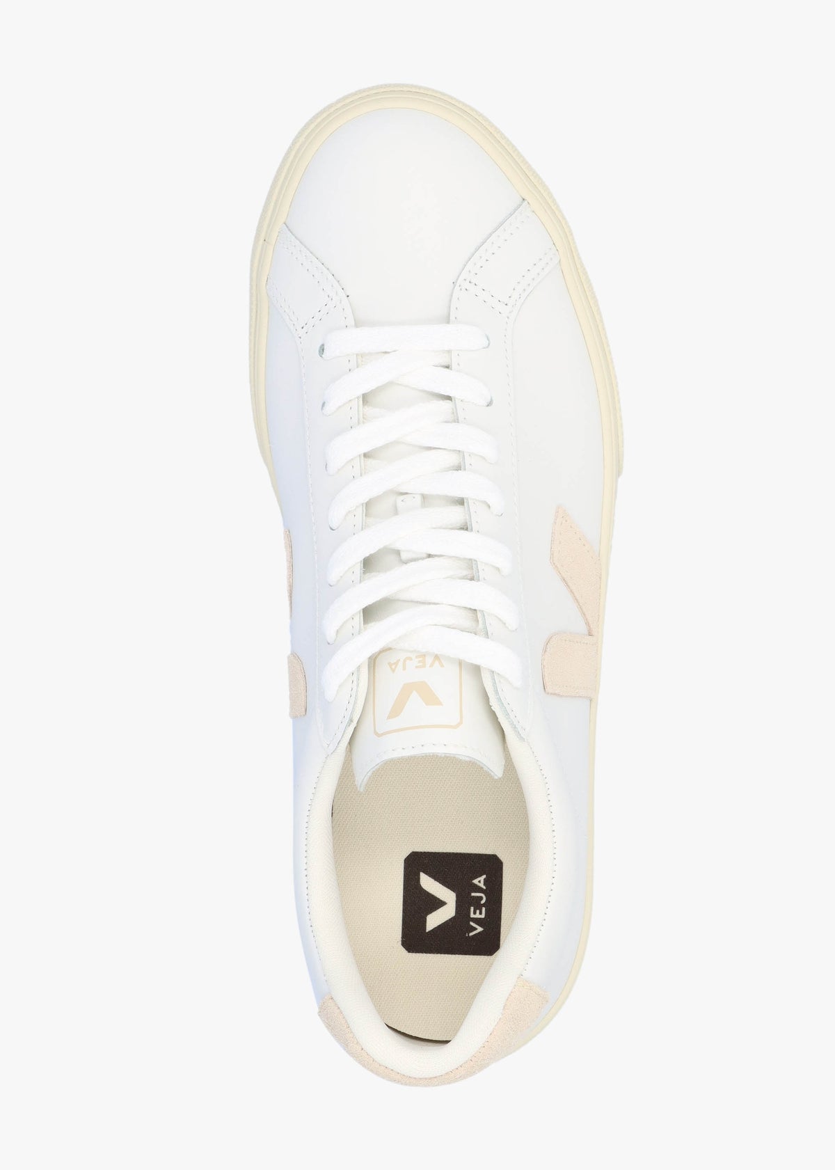Esplar Logo Leather Extra White Sable Trainers