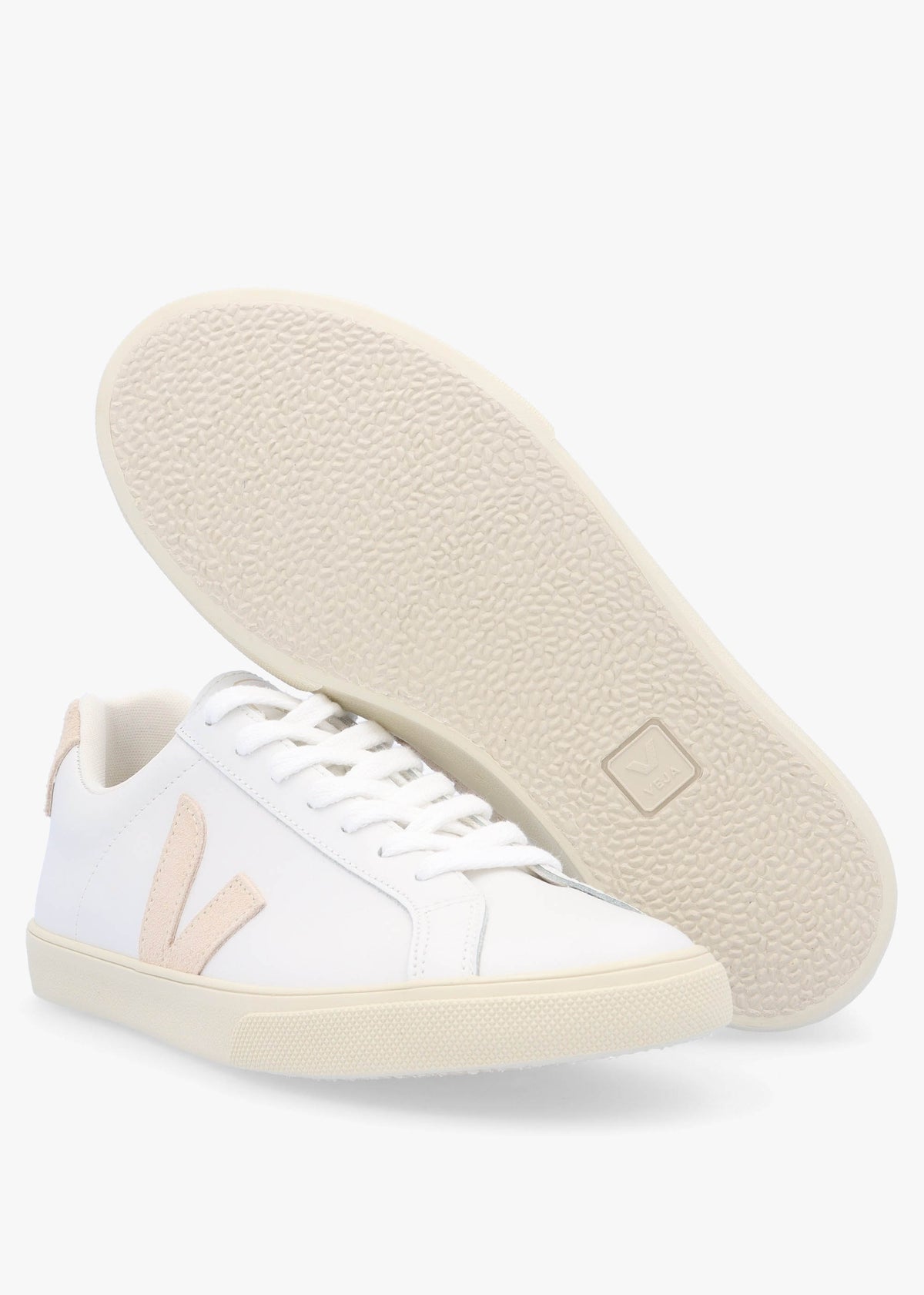 Esplar Logo Leather Extra White Sable Trainers