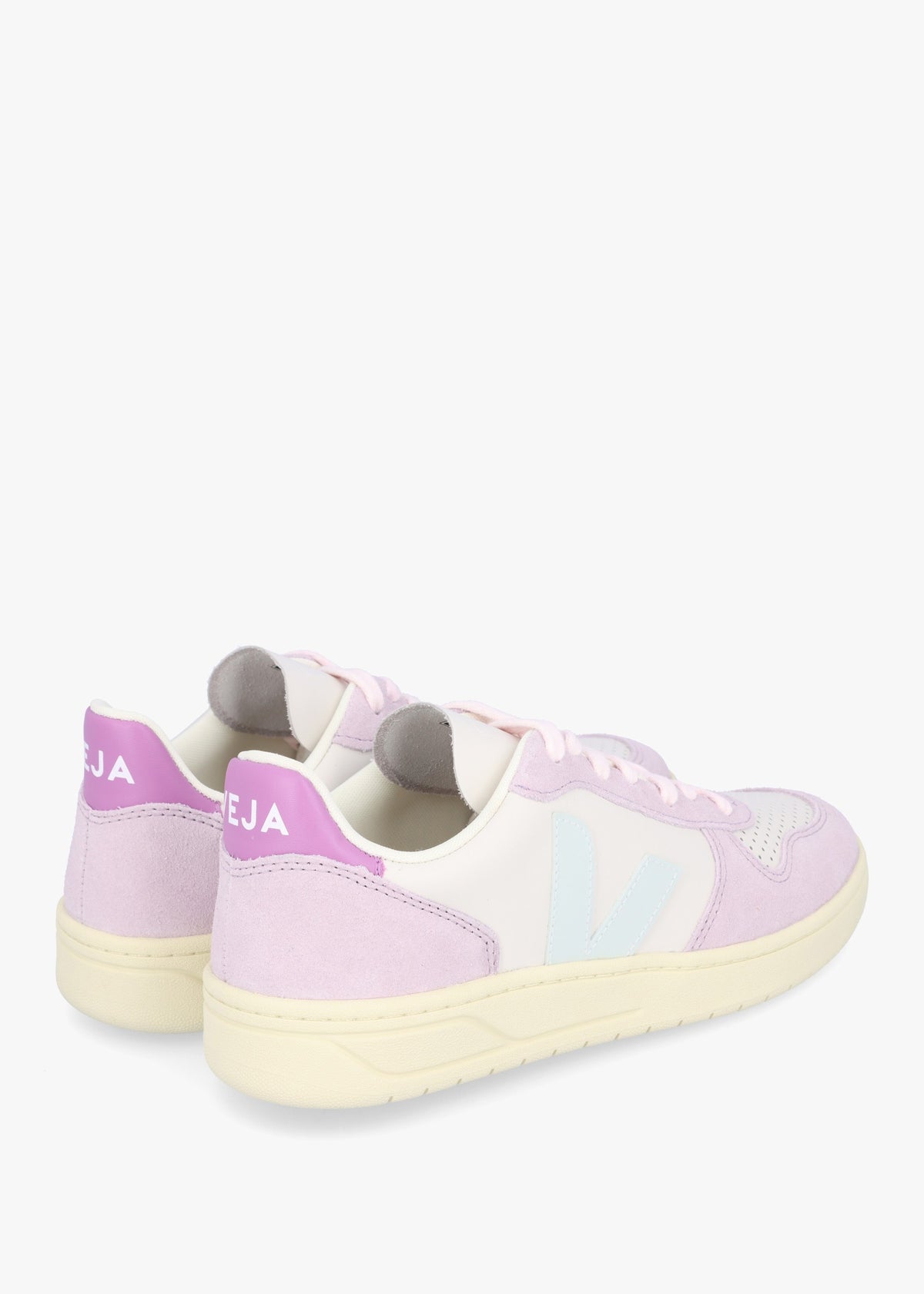 V-10 Leather Gravel Menthol Parme Trainers