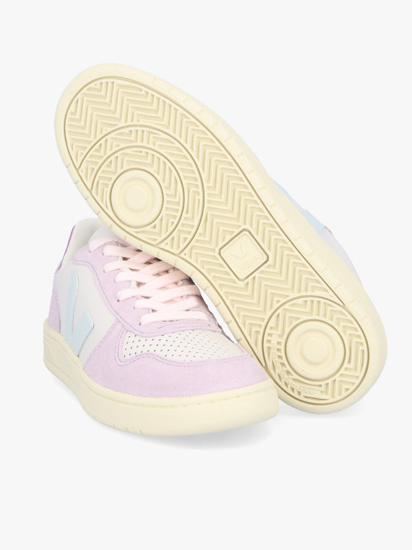 V-10 Leather Gravel Menthol Parme Trainers