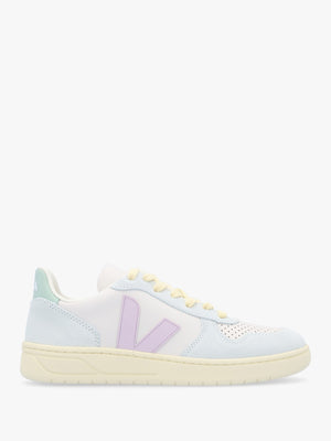 V-10 Leather Gravel Parme Menthol Trainers
