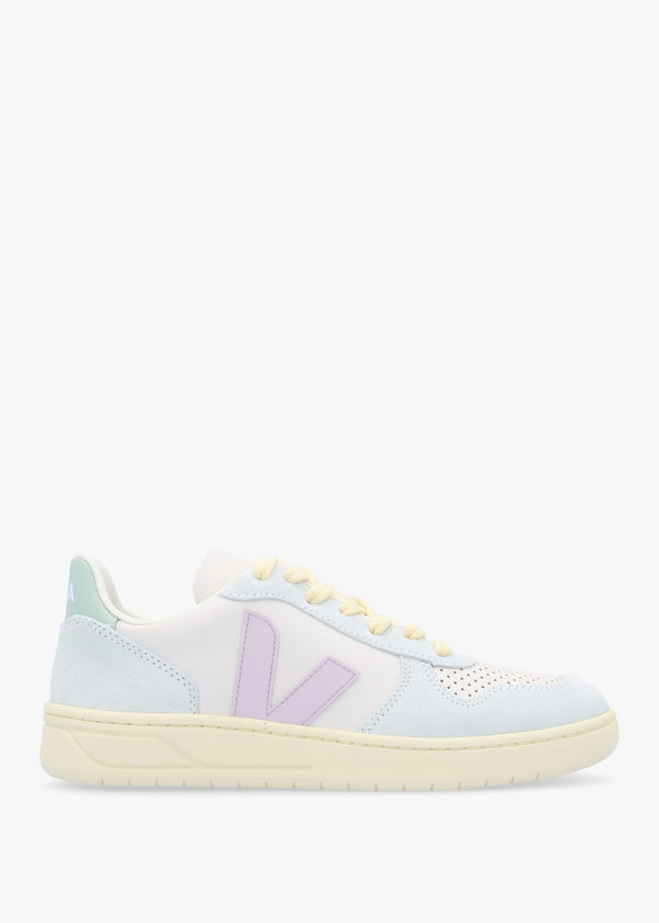 V-10 Leather Gravel Parme Menthol Trainers