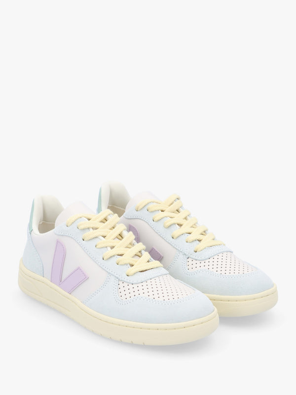 V-10 Leather Gravel Parme Menthol Trainers