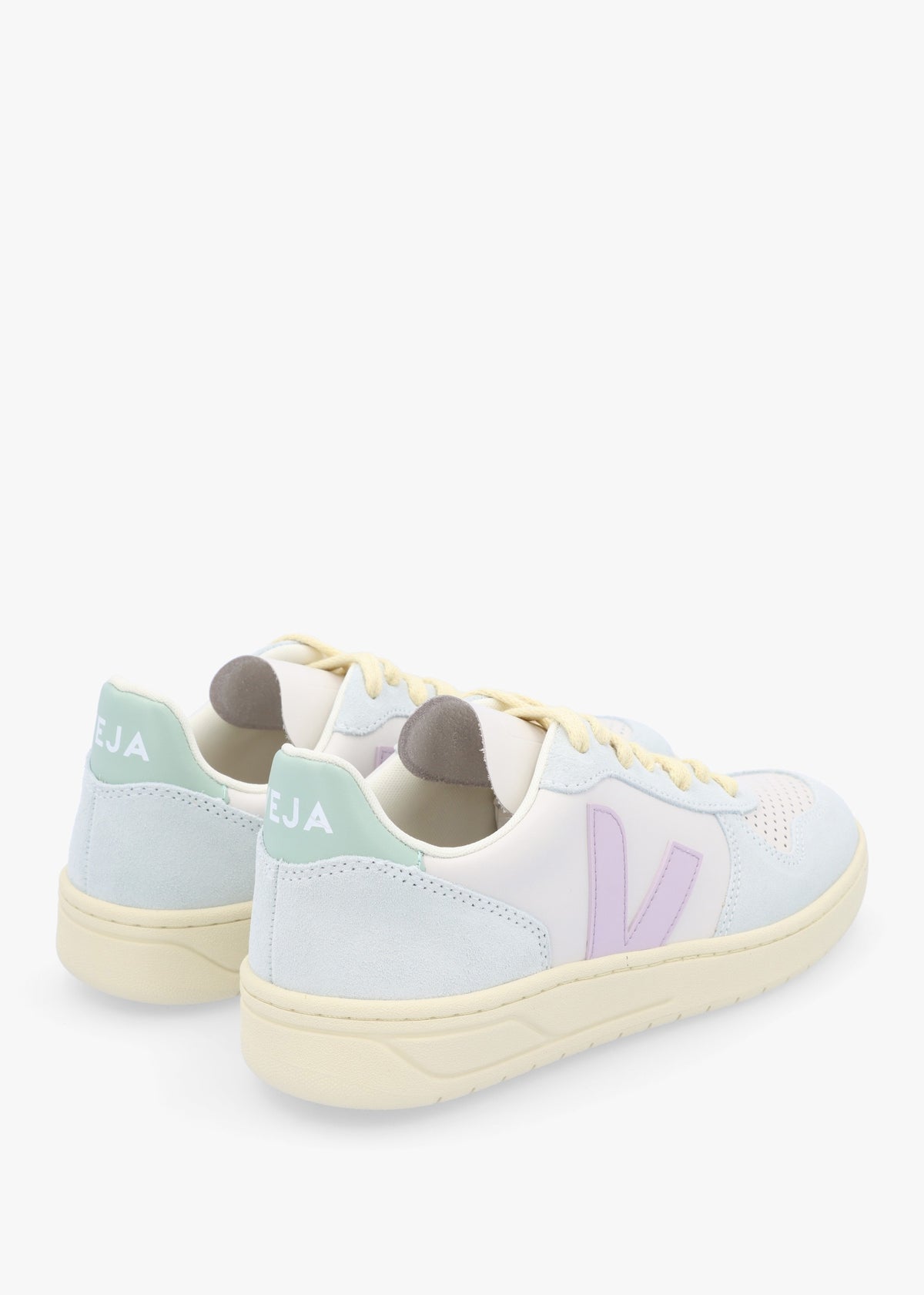 V-10 Leather Gravel Parme Menthol Trainers