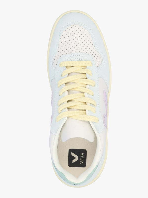 V-10 Leather Gravel Parme Menthol Trainers