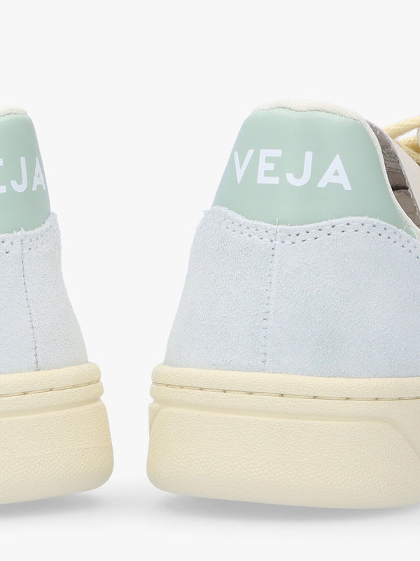 V-10 Leather Gravel Parme Menthol Trainers