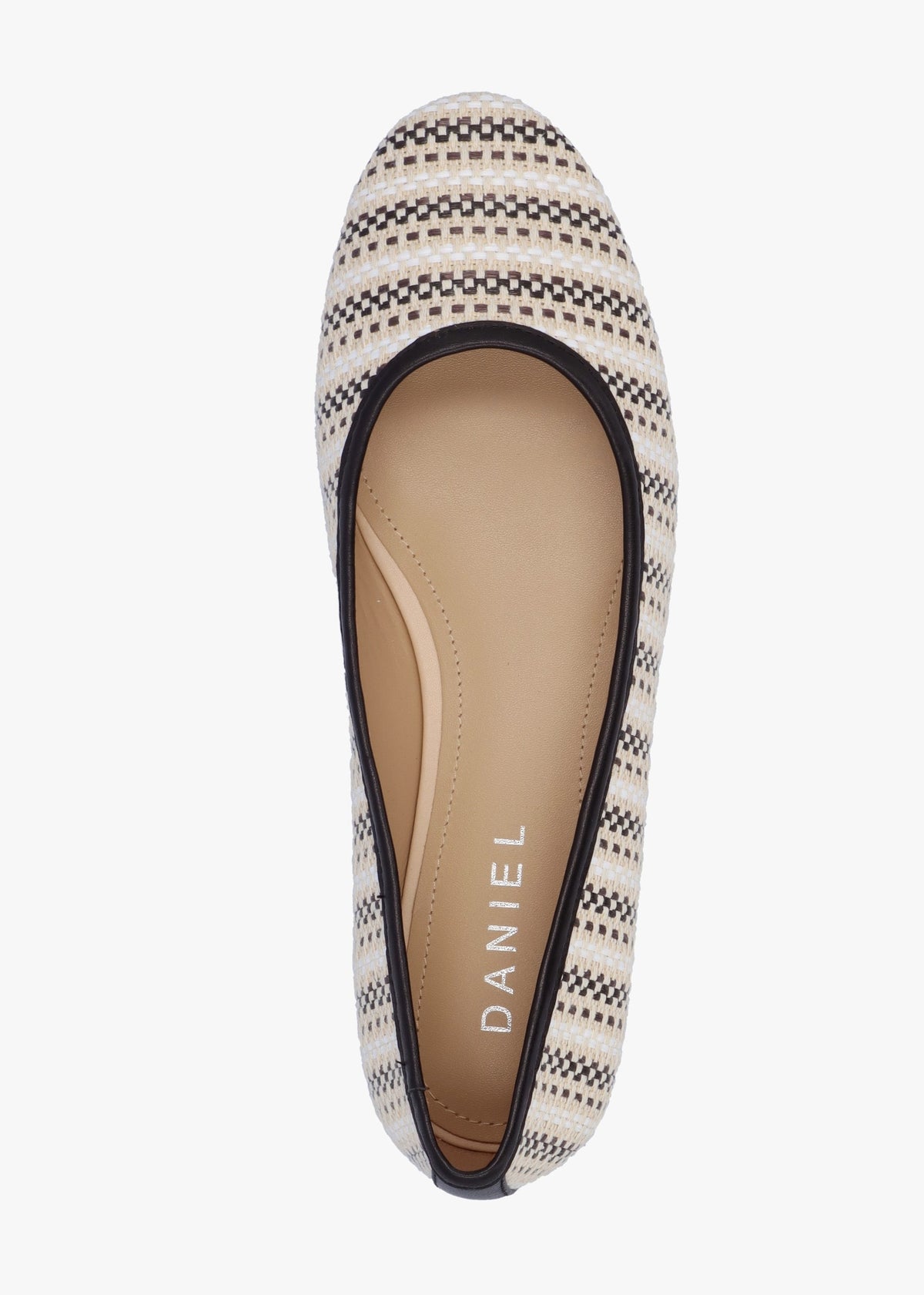 Sally Beige Textile Woven Ballet Pumps