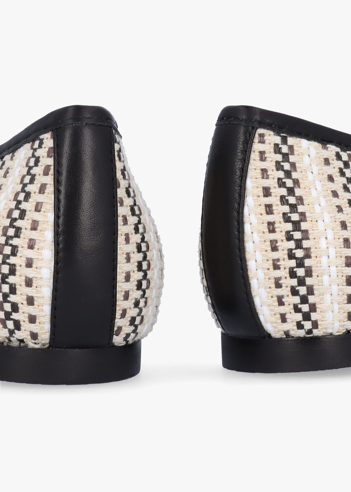 Sally Beige Textile Woven Ballet Pumps