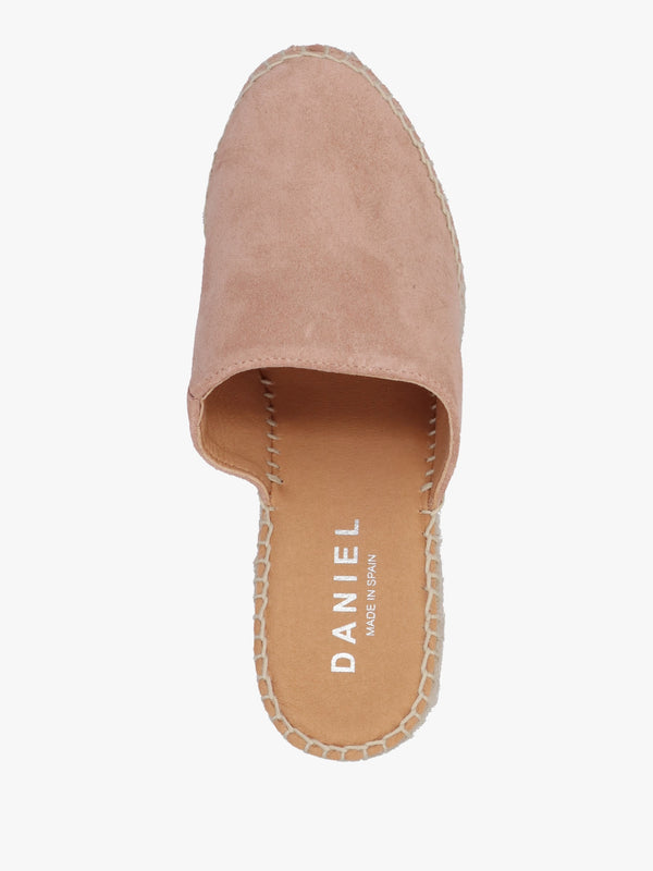 Kris Nude Suede Wedge Espadrille Mules