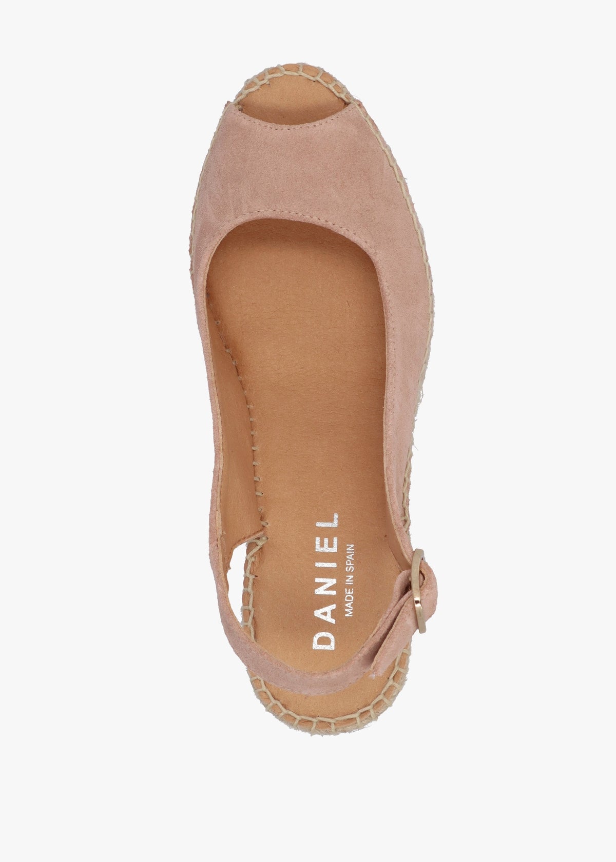 Kate Nude Suede Peep Toe Wedge Espadrilles
