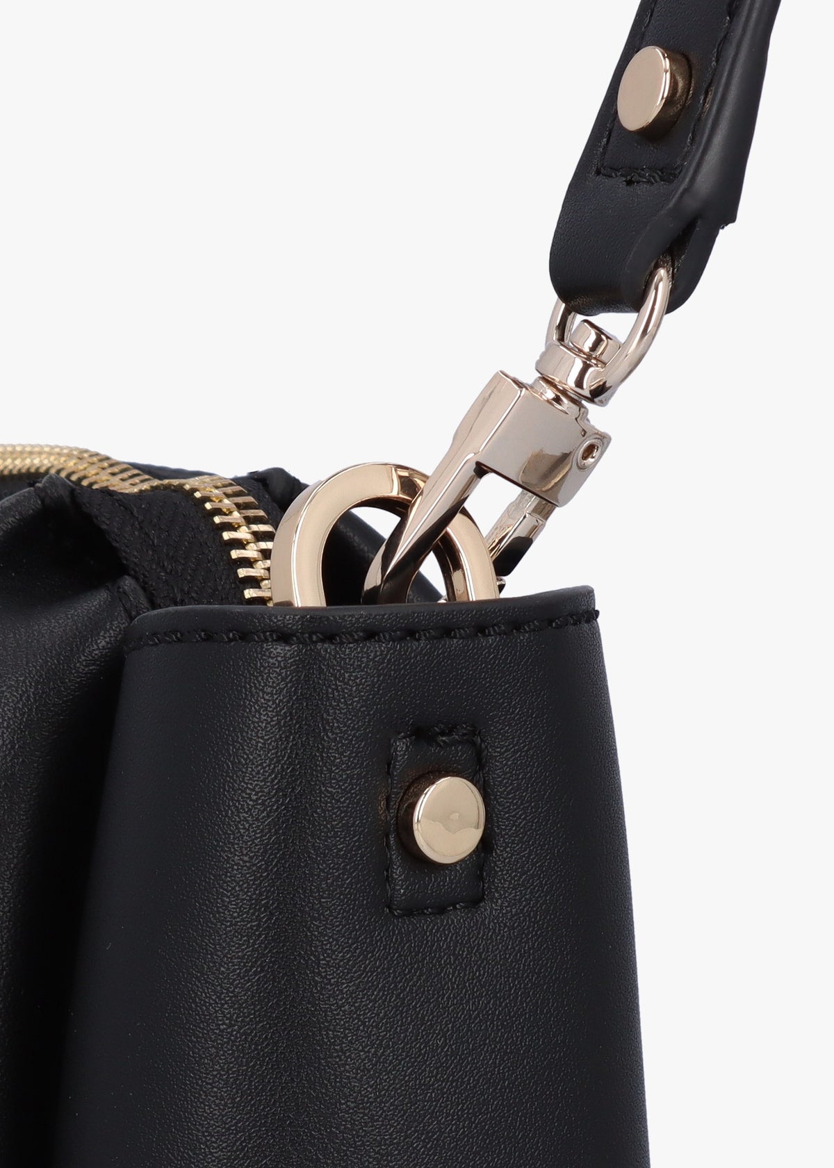 Iwona Triple Compartment Black Cross-Body Bag