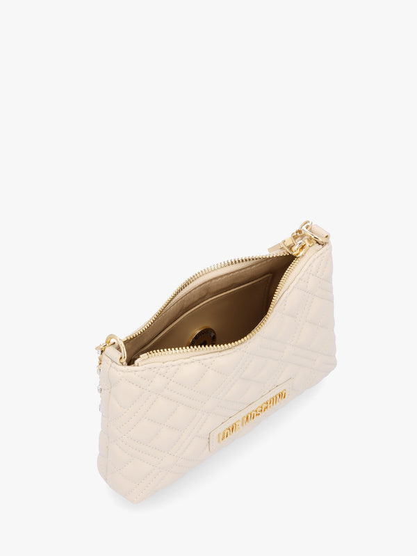 Pearl Quilt Avorio Shoulder Bag
