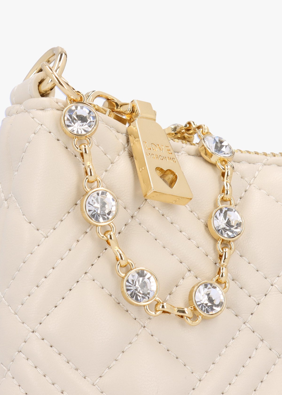 Pearl Quilt Avorio Shoulder Bag