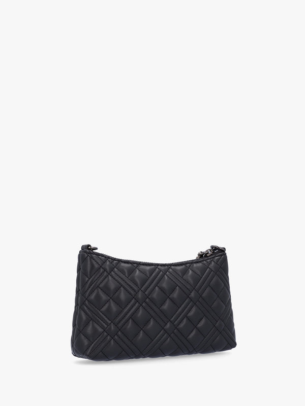 Pearl Quilt Nero Shoulder Bag