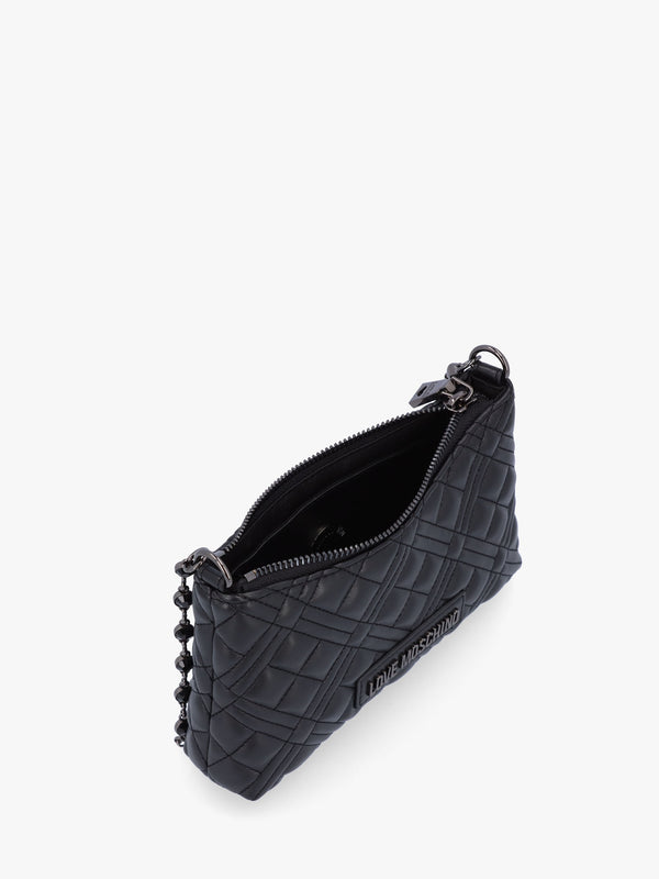Pearl Quilt Nero Shoulder Bag
