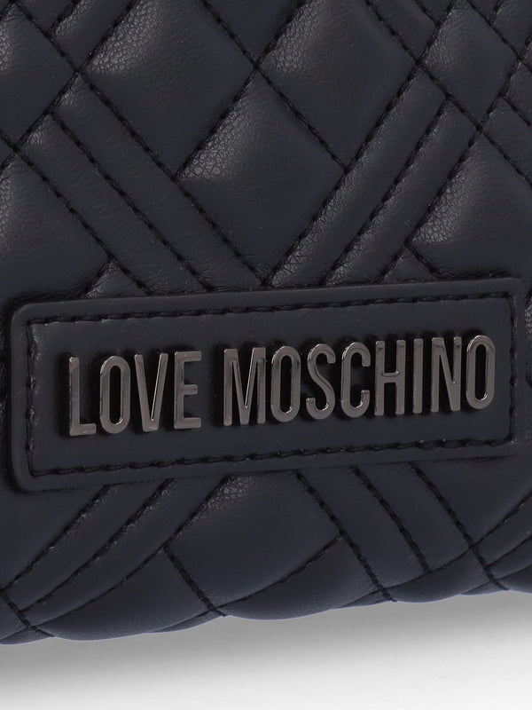 Pearl Quilt Nero Shoulder Bag