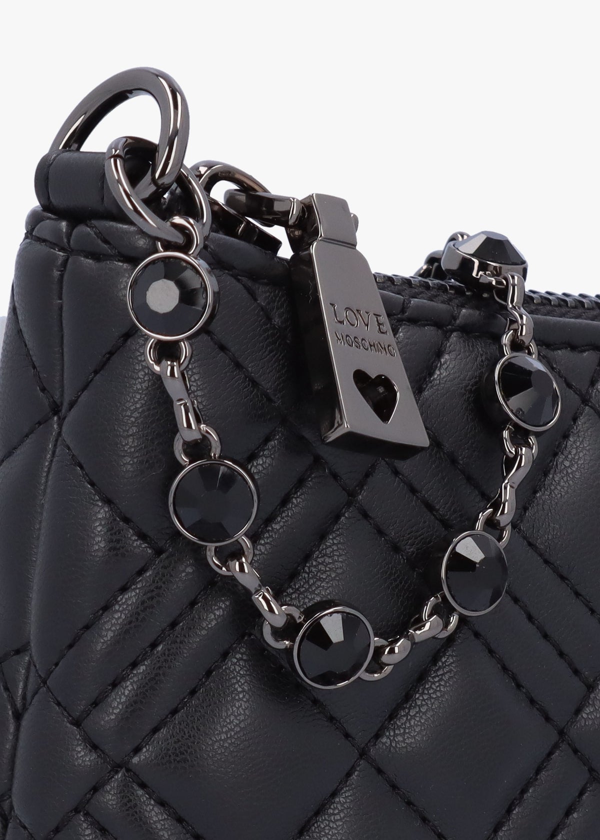 Pearl Quilt Nero Shoulder Bag
