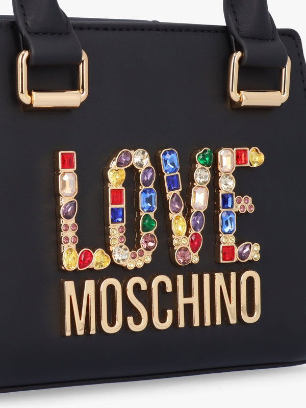 Mini Rhinestone Nero Cross-Body Bag
