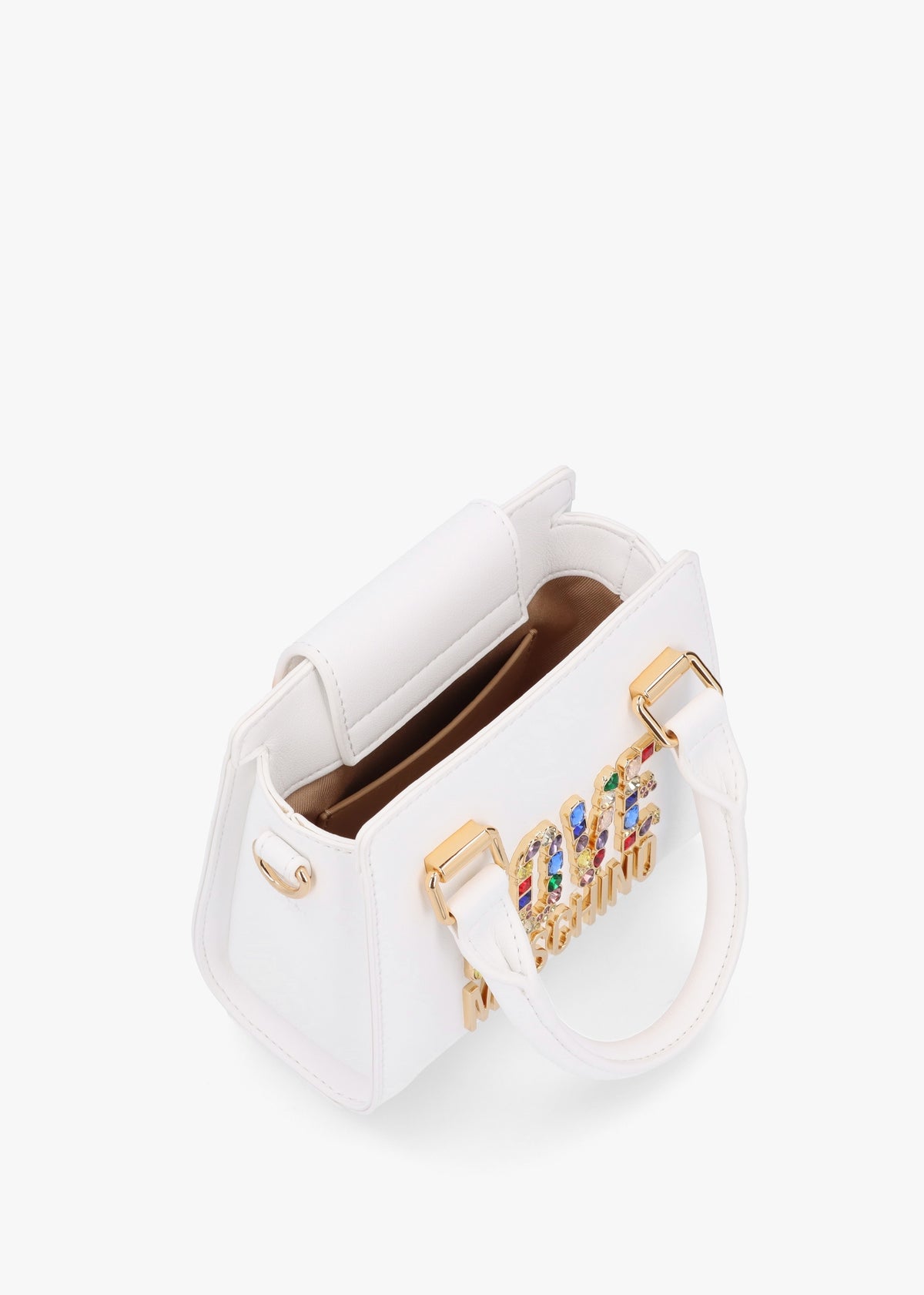 Mini Rhinestone Bianco Cross-Body Bag