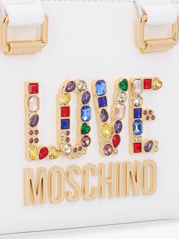 Mini Rhinestone Bianco Cross-Body Bag